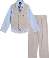 👔 tommy hilfiger boys' 4 piece formal suit vest - clothing for suits & sport coats logo