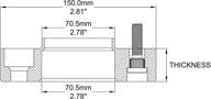 🔧 колёсные адаптеры высокого качества 5x4.50 к 5x4.50 губ центрик - комплект из 2-х, 70.50 мм ступичное отверстие, резьба m14x1.50, алюминиевый бильет - идеально для повышения производительности автомобиля и колес! логотип