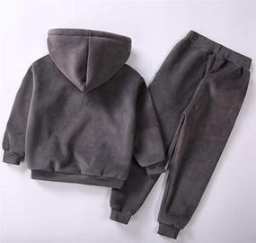 img 2 attached to 💥 Upgrade Your Boy's Style with Monvecle's Velour & Fleece Hoodie Tracksuit Set