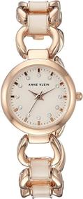 img 2 attached to 🌸 Женский набор часов и браслета Anne Klein Premium с кристаллами, розовым золотом и бледно-розовым цветом AK/1952RGST