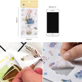 img 2 attached to 🌸 Cute Washi Scrapbook Stickers: 72 Sheets of Kawaii Japanese Style Girl Sticker Decals - Bulk Pack for Bullet Journaling, Scrapbooking, Kid DIY Arts Crafts, Album, Junk Journal, Planners, Calendars, Notebook, and Stationery Supplies