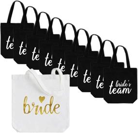 img 1 attached to Bachelorette Bridemaids Cotton Brides Shoulder Women's Handbags & Wallets and Totes