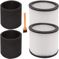 🔍 pack of 5 replacement filters for shop-vac 90304, 90350, 90333, 903-04-00, 9030400, suitable for most 5 gallon up wet/dry vacuums and 90585 foam filter логотип