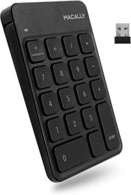 img 4 attached to 💻 Macally Wireless 2.4G Number Pad for Computer - USB Receiver & Rechargeable 18 Key Numpad Keyboard | Slim Design for Laptop, Mac, Windows PC, iMac, MacBook Pro/Air - Black