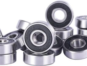 img 1 attached to 🛼 Rollerex 608-2RS Wheel Bearings 20-Pack: High-Quality Carbon Steel for Inline Skates, Rollerskates, Skateboards, RipStiks, and More