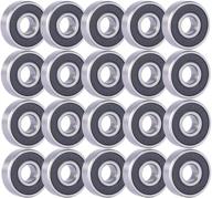 🛼 rollerex 608-2rs wheel bearings 20-pack: high-quality carbon steel for inline skates, rollerskates, skateboards, ripstiks, and more logo