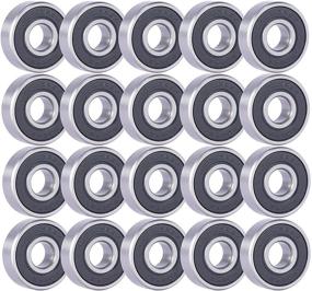 img 4 attached to 🛼 Rollerex 608-2RS Wheel Bearings 20-Pack: High-Quality Carbon Steel for Inline Skates, Rollerskates, Skateboards, RipStiks, and More