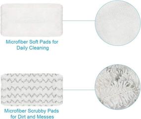 img 3 attached to 🧹 4-Pack Steam Mop Pads for Bissell Symphony 1252 1606670 1543 1652 1132 1530 11326 Vacuum and Steam Mop, Bissell 2747A Replacement Pads, Bissell Symphony Pet Mop Pads, Microfiber Washable and Reusable