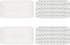 img 4 attached to 🧹 4-Pack Steam Mop Pads for Bissell Symphony 1252 1606670 1543 1652 1132 1530 11326 Vacuum and Steam Mop, Bissell 2747A Replacement Pads, Bissell Symphony Pet Mop Pads, Microfiber Washable and Reusable