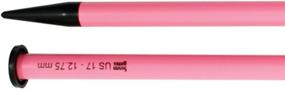 img 1 attached to 🧶 Susan Bates 14-Inch Luxite Single Point Knitting Needle, 12.75mm, Pink/Black - Premium Craft Supplies for Effortless Knitting