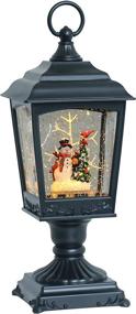 img 4 attached to 🎄 Eldnacele Christmas Musical Snow Globe Lantern Snowman with 6H Timer: Festive USB/Battery Operated Lighted Water Glittering Lantern for Adults and Kids Christmas Centerpiece Decoration