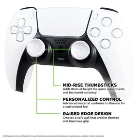 img 3 attached to 🎮 KontrolFreek CQC Rush Performance Thumbsticks for PS4/PS5 Controller - 2 Mid-Rise Concave, White