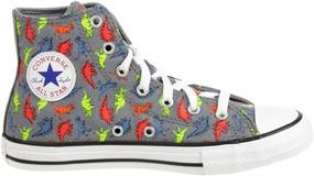 img 2 attached to 🦖 Кеды высокие с принтом динозавра для детей Chuck Taylor All Star от Converse - унисекс