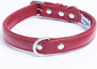 leather collar padded double terrier logo