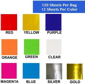 img 3 attached to 120 Pieces of 8 x 8 inch Cello Sheets in 10 Color Varieties (Includes Silver & Gold) - Colored Cellophane Sheets for Wrapping - Transparent Saran Wrap - Colorful Cellophane Wrap - Cellophane Paper Wrap for Gifts