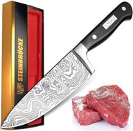 🔪 steinbrücke 6 inch chef knife - professional kitchen knife crafted with german stainless steel 8cr15mov (hrc58), full tang, super sharp classic cooks knife with comfortable ergonomic handle for home kitchen & restaurant use logo