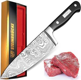 img 4 attached to 🔪 STEINBRÜCKE 6 inch Chef Knife - Professional Kitchen Knife Crafted with German Stainless Steel 8Cr15Mov (HRC58), Full Tang, Super Sharp Classic Cooks Knife with Comfortable Ergonomic Handle for Home Kitchen & Restaurant Use
