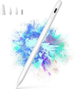 img 4 attached to Apple iPad Stylus Pen with Palm Rejection, Tilt, Magnetic, Active Pen for iPad 🖊️ Pro (11/12.9), iPad 6/7/8th Gen, iPad Air 3rd/4th Gen, iPad Mini 5th Gen (2018-2021) by NTHJOYS