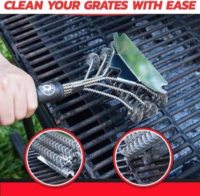 img 2 attached to 🔥 Alpha Grillers - Bristle Free Grill Brush and Scraper for Effective BBQ Grill Cleaning - 17" BBQ Grill Brush with Extra Wide Scraper - Perfect Gifts for BBQ Lovers