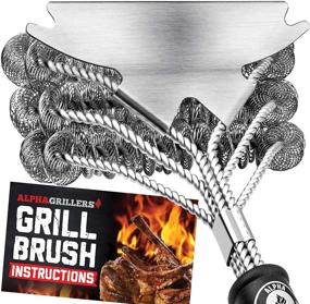 img 4 attached to 🔥 Alpha Grillers - Bristle Free Grill Brush and Scraper for Effective BBQ Grill Cleaning - 17" BBQ Grill Brush with Extra Wide Scraper - Perfect Gifts for BBQ Lovers