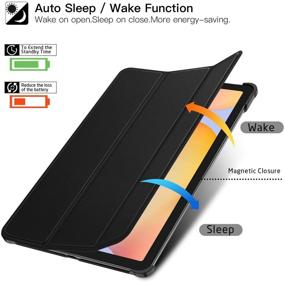 img 1 attached to 📱 ZtotopCase Galaxy Tab S6 Lite 10.4" Case with Pen Holder, Auto Wake/Sleep, Slim PU Lightweight Trifold Stand Folio Cover for Samsung Galaxy S6 Lite Tablet 2020 (SM-P610/P615) - Black