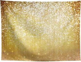 img 4 attached to 🎉 Golden Glitter Bokeh Sequin Spots Shinning Dance Selfie Photography Background - Allenjoy 10x8ft Happy Birthday Backdrop for Bday Wedding Bridal Baby Shower Party Decor Banner Portrait Photo Booth Props