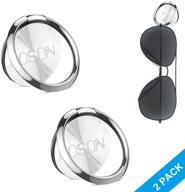 🕶️ roson sunglass holder for car dash - premium metal-alloy glasses holder for house, boat, rv, truck - silver (2 pack) logo