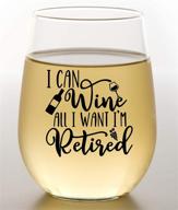 🍷 funny retirement wine glass - humorous gifts for retired coworkers - unique wine glass with funny saying - happy retirement gifts 2021 for women logo