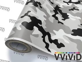 img 1 attached to 🌨️ High-Quality VViViD Snow Camo Vinyl Car Wrap Adhesive Decal DIY - Air Release Roll (1ft x 5ft)