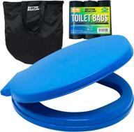 convenient portable toilet bucket seat set for outdoor adventures - includes potty waste bags & carrying case - 5 gallon capacity логотип