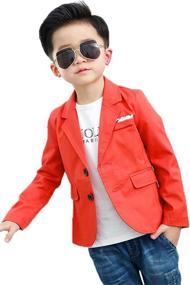 img 4 attached to Stylish Boys' Fashion Blazers: Trendy and Casual Jackets