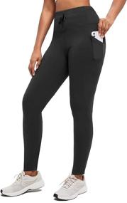 img 4 attached to Stay Warm and Dry on Your Outdoor Adventures with BALEAF Women's Water-Resistant Fleece-Lined Leggings with Pockets!