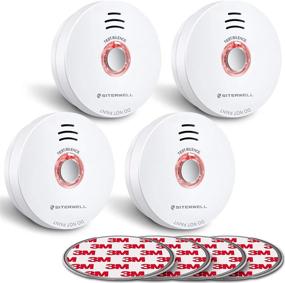 img 4 attached to SITERWELL 10-Year Smoke Detector with Photoelectric Technology, Built-in 3V Battery, Low Battery Warning and Silence Function, UL217 and GS508 Certified – Pack of 4