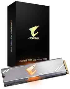 img 3 attached to 💥 GIGABYTE AORUS RGB NVMe M.2 256GB SSD with Integrated Heatsink: High Performance Gaming, Toshiba 3D NAND, DDR Cache Buffer, 5 Year Warranty