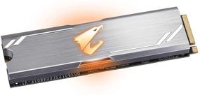 img 2 attached to 💥 GIGABYTE AORUS RGB NVMe M.2 256GB SSD with Integrated Heatsink: High Performance Gaming, Toshiba 3D NAND, DDR Cache Buffer, 5 Year Warranty