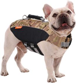 img 3 attached to 🐶 Safety Camo Dog Life Jacket for Medium Large Dogs - Pet Flotation Life Vest, Reflective Trims, Ideal for Swimming