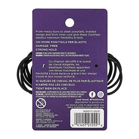 img 2 attached to 💇 Goody Ouchless Hair Elastics, Black, 36 Count (Triple Pack)