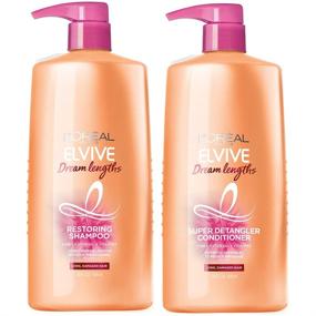 img 4 attached to 💇 L'Oreal Paris Elvive Dream Lengths Shampoo & Conditioner: The Perfect Kit for Long, Damaged Hair!