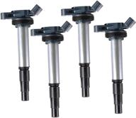 ena set of 4 ignition coil pack - compatible with toyota lexus scion 🔌 prius corolla matrix v plug-in ct200h xd 1.8l l4 - uf-596 uf-619 c1714 90919-02252 90919-02258 replacement logo