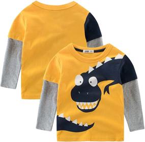 img 1 attached to 👕 Durable and Stylish Kumary Toddler T Shirt: Crewneck Dinosaurs Boys' Clothing, Tops, Tees, and Shirts for the Trendy Little Ones!