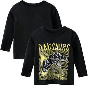 img 3 attached to 👕 Durable and Stylish Kumary Toddler T Shirt: Crewneck Dinosaurs Boys' Clothing, Tops, Tees, and Shirts for the Trendy Little Ones!