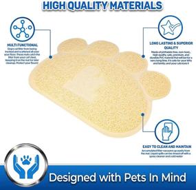 img 3 attached to Pet Magasin Cat Litter Mat Bundle - Premium Litter Mats for Cats, Dogs, and Puppies - Large (24.5'' x 16.5'') and Small (15.5'' x 12.5'') - Soft & Durable
