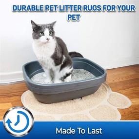 img 2 attached to Pet Magasin Cat Litter Mat Bundle - Premium Litter Mats for Cats, Dogs, and Puppies - Large (24.5'' x 16.5'') and Small (15.5'' x 12.5'') - Soft & Durable