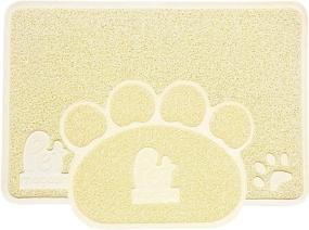 img 4 attached to Pet Magasin Cat Litter Mat Bundle - Premium Litter Mats for Cats, Dogs, and Puppies - Large (24.5'' x 16.5'') and Small (15.5'' x 12.5'') - Soft & Durable