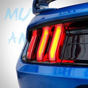 img 3 attached to 🔴 QHCP Smoked Black Tail Lamp Cover 6Pcs for Ford Mustang 2018-2020: Protect & Enhance Your Tail Lights!