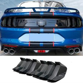 img 4 attached to 🔴 QHCP Smoked Black Tail Lamp Cover 6Pcs for Ford Mustang 2018-2020: Protect & Enhance Your Tail Lights!