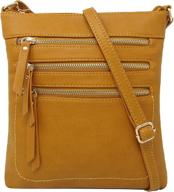 👜 functional multi-pocket triple zipper crossbody purse with adjustable strap - solene bag logo
