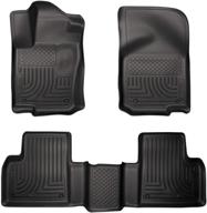 🚗 husky liners weatherbeater front & 2nd seat floor mats for mercedes-benz gl350/gl450, gle350, gls450 (2013-2019) - black, 98981 logo