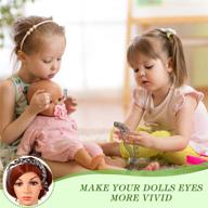 🎀 doll eyelashes strips - 30 pieces for reborn dolls, art dolls, and diy crafts - 3 lengths (200 mm x 10 mm/8 mm/5 mm) - black logo