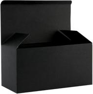 ruspepa recycled cardboard gift boxes - 9x4.5x4.5 inches - decorative favor box with lids for gifts, party, wedding - 30 pack - black: high-quality eco-friendly box solution logo